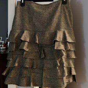 Evergreen wool ruffle skirt. Excellent condition